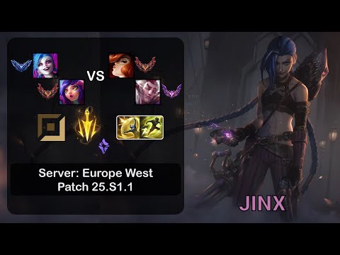 Jinx ADC + Neeko vs Miss Fortune + Rakan - EUW Server - Patch 25.S1.1
