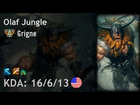 Olaf Jungle vs Lee Sin - Grigne - NA Challenger Patch 6.21