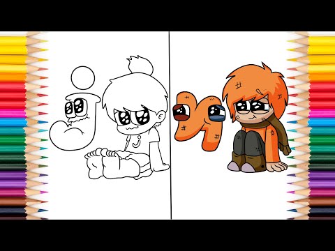 Alphabet lore coloring page / Humanized Alphabet Lore Kids / Elektronomia - Collide [NCS]