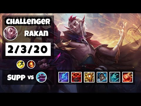 Rakan vs Braum EU Challenger SUPPORT (2/3/20) - v11.17