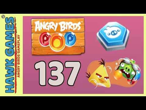 Angry Birds Stella POP Bubble Shooter Level 137 - Walkthrough, No Boosters