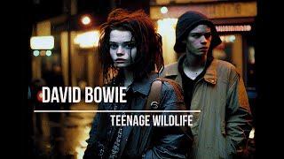 David Bowie - Teenage Wildlife (lyrics video with AI generated images)