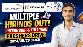 Multiple Hiring Alert 🔥 Revature, Hexaware, Wipro | Freshers Drive 2026