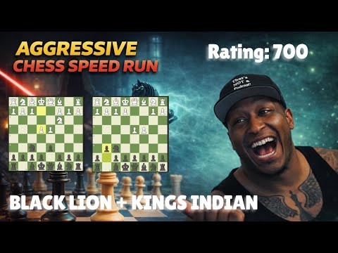 TACTICS WIN GAMES | Aggression Speedrun Ep. 11 | 700 Elo | Black Lion + King's Indian Defense