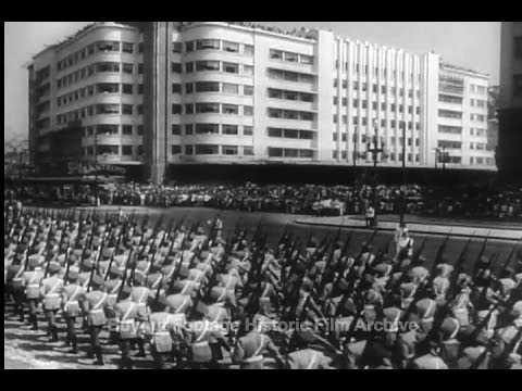 Historic Archival Stock Footage WWII - Brazil celebrates 121 Years of Independence