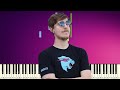 MrBeast Outro Song - EASY PIANO TUTORIAL