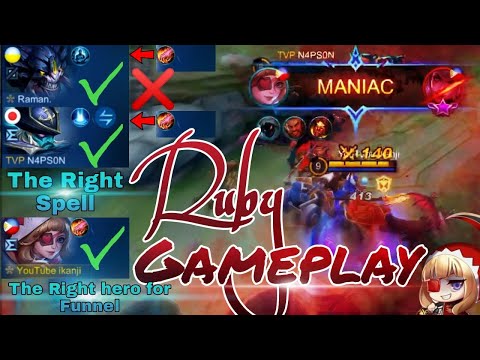 FUNNEL RUBY GAMEPLAY SEASON 19 / IKANJI PLAYS / 17 KILLS NO DEATH / MOBILE LEGEND