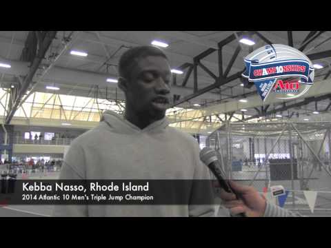 2014 A-10 Men's Triple Jump Champion - Kebba Nasso, Rhode Island