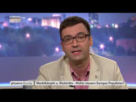 "Machtkämpfe und Rücktritte - Wohin steuern Europas Populisten?" – phoenix Runde am 05.07.2016