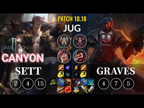DWG Canyon Sett vs Graves Jungle - KR Patch 10.18