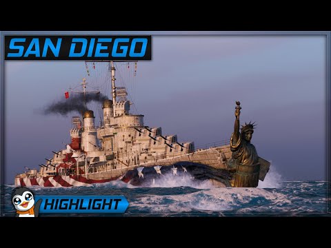 Neuer SAP Kreuzer auf T8 - San Diego - World of Warships [Stream Highlight]
