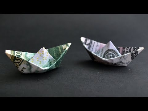 Money BOAT (Ship) | Easy Origami out of Dollar bill | Tutorial DIY