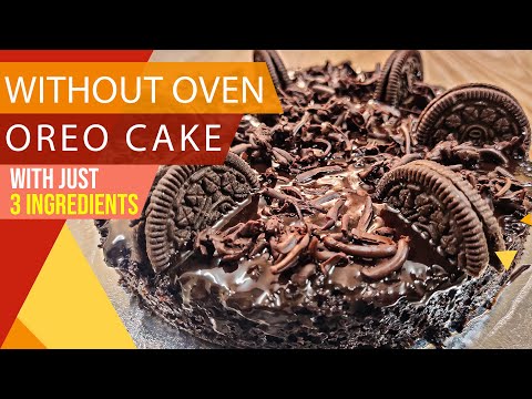 Oreo Cake ONLY 3 ingredients | Eggless chocolate cake without oven  | Homemade By Jigisha