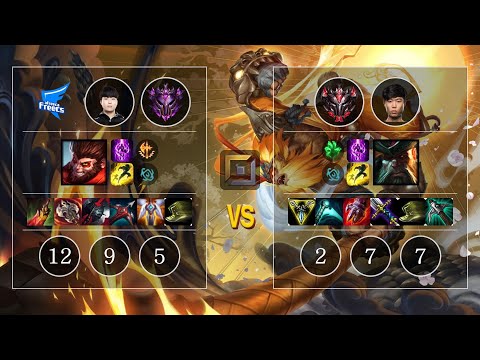 AF Kiin Wukong vs Progamer Seraph Gangplank Top - KR Patch 10.12