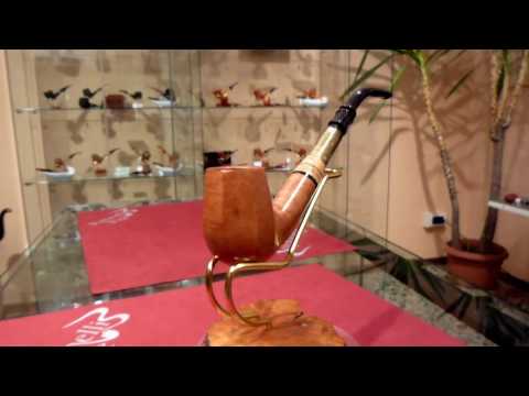 Pipa radica e corno bent panel anno 1930 - www.paronellipipe.it