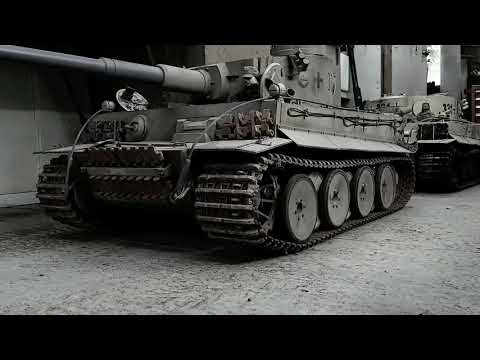 Tiger 331 (the range target) is towed out the tank shed.