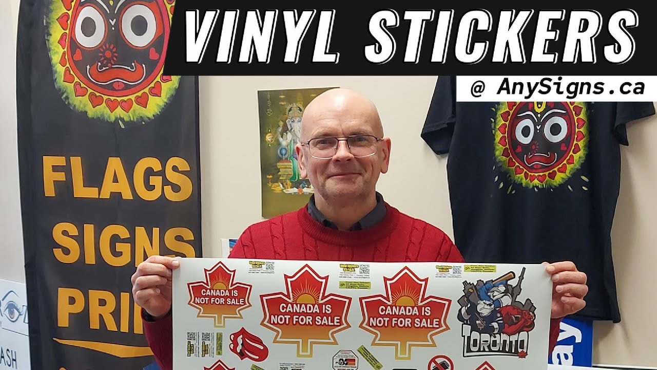 How we print your stickers - Canada Is Not For Sale vinyl sticker /decal /wall poster at AnySigns.ca