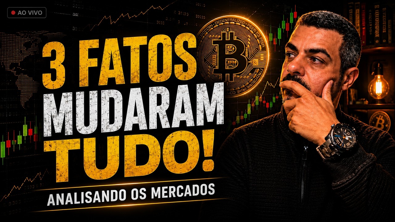 Bitcoin AO VIVO: 3 Fatores Que Mudaram o MERCADO - Analisando os Mercados