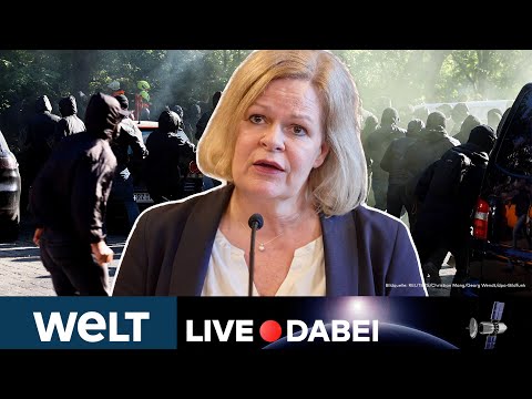 POLITISCH MOTIVIERTE KRIMINALITÄT: Faeser  - Wohl mehr linksextremistische Gewalttaten  | Livestream