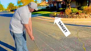 Playing Golf in the Neighborhood : Street Targets Game Hole 3 (Target: Fire Hydrant)