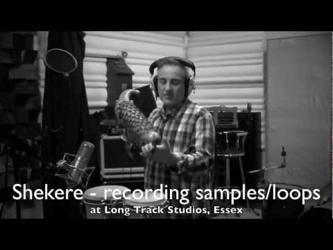 Percussionist Gary Leach recording Shekere samples - Remix
