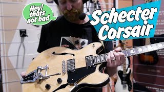 Video thumbnail for Schecter Corsair - Semi hollow with HAWT pickups, Coil cuts & a Deusy trem? - ok, I'm in. by 60 Cycle Hum