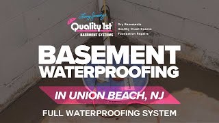 Watch video: Basement Waterproofing In Union Beach, NJ