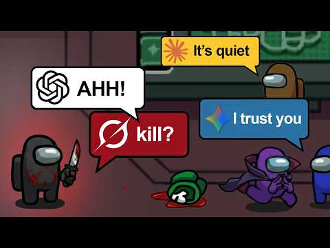 I Forced 10 AIs to play Among Us...(999 IQ)