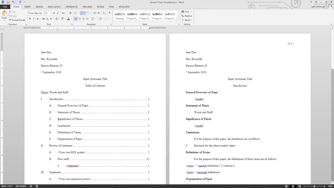 Thesis Template How-To