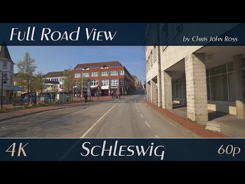 Schleswig, Germany: Königstraße, Plessenstraße, Capitolplatz, Bismarkstraße - 4K (UHD/2160p/60p)