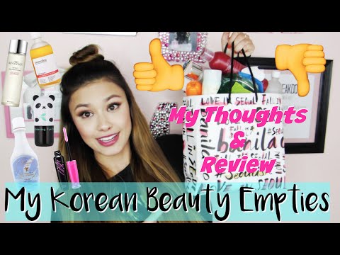 My Korean Beauty, Makeup & Skincare Empties | Reviews + My Thoughts Video
