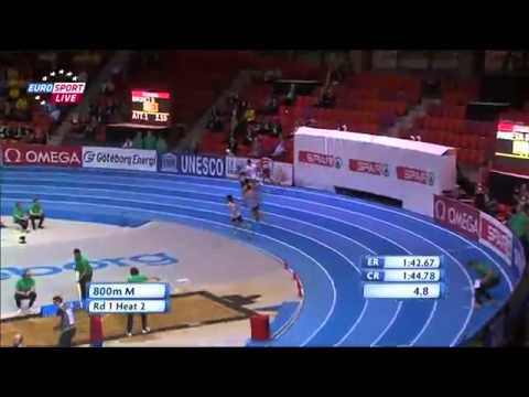 Göteborg 1er mars 2013 Championnat d'europe en salle 800M hommes série 2
