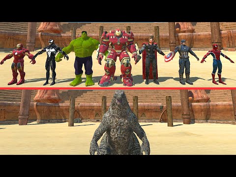 GODZILLA 2021 VS MARVEL - Animal Revolt Battle Simulator