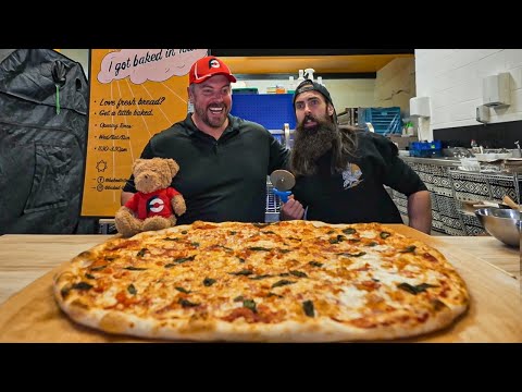 BRITAIN'S BIGGEST PIZZA CHALLENGE WITH RANDY SANTEL! | BAKED'S 40 IN 20 CHALLENGE | BeardMeatsFood