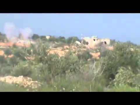 استهداف حاجز لقوات النظام بقذائف الهاون من قبل الجبهة الجنوبية في كفرومة في محافظة إدلب