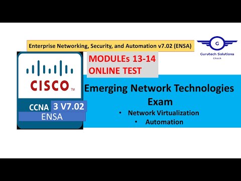 [CCNA3 Exam] Emerging Network Technologies Exam |Modules 13-14 | Network Virtualization & Automation