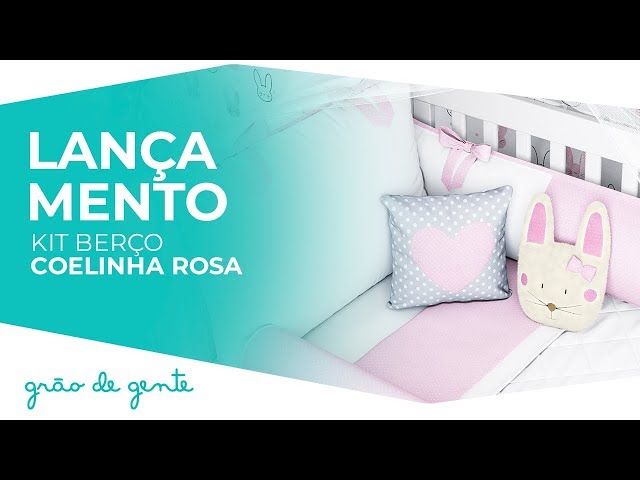 Kit Berço Coelhinha Rosa - Grão de Gente