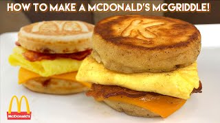 HOW TO MAKE MCDONALD'S BACON, EGG, AND CHEESE MCGRIDDLE! *COPYCAT RECIPE*