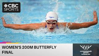 Women's 200m butterfly final with Canada's Ella Jansen on Day 6 of Glasgow 2026 Commonwealth Games