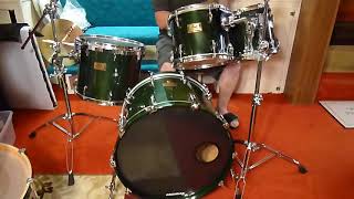 Video thumbnail for early 1990's pearl masters studio drums, 4 ply birch w/ rerings by Double A