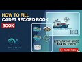 How To Fill Cadet Record Book