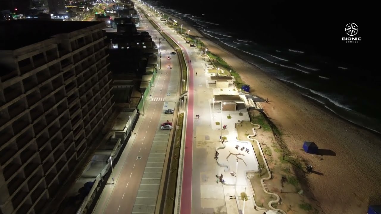 Dji Mini 3 - Imagens Aéreas 4K- Iluminação da nova orla - Boca do rio - Jaguaribe ida e volta .