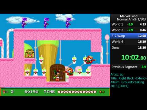 Marvel Land normal any% in 17:50.19