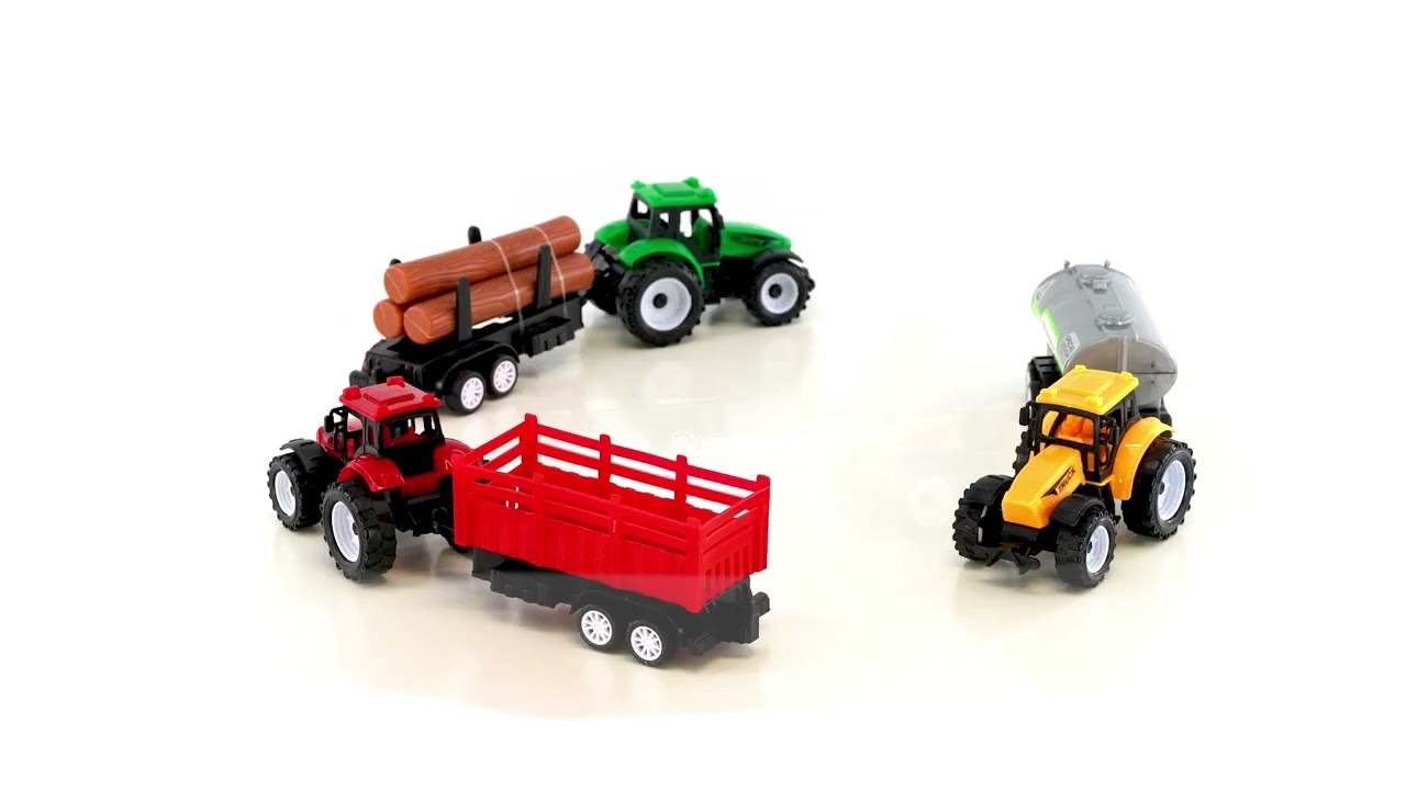 Farm Tractor and Trailer Playset