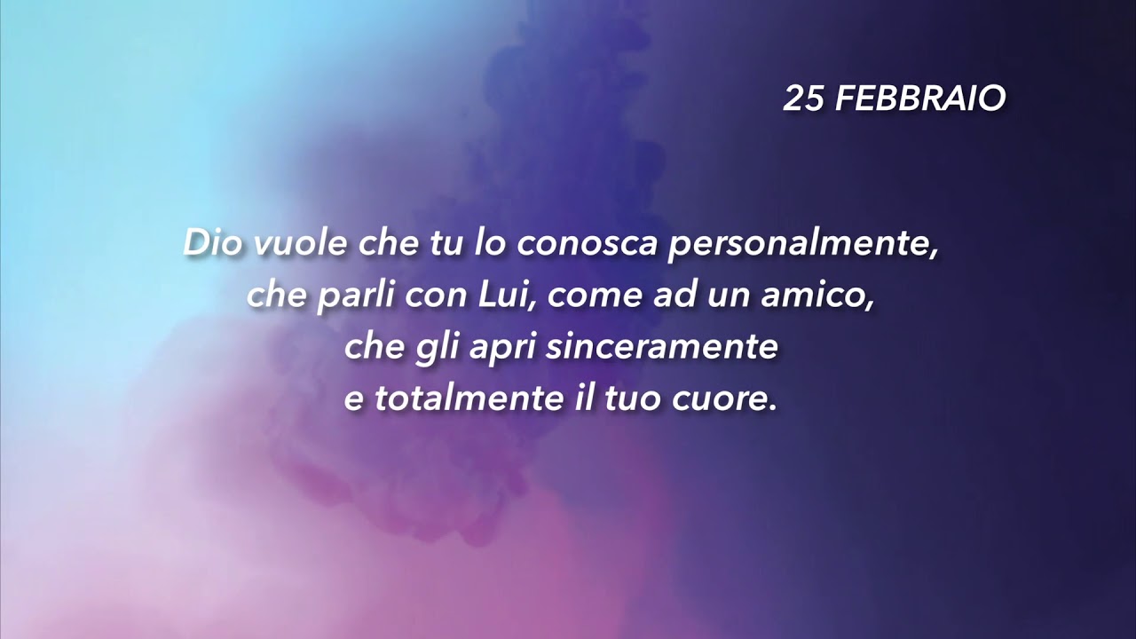 Meditazione Calendario "Parole di Vita" del 25 Febbraio 2019