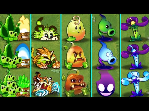 All Plants Have Same Shapes Evolution NOOB - PRO - HACKER version - PvZ 2 Discovery