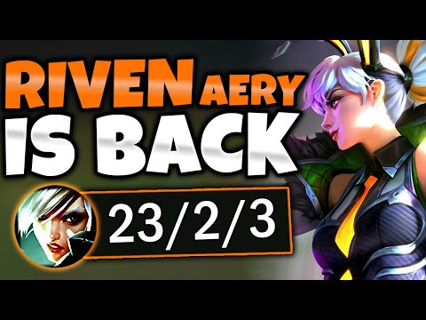 THE RETURN OF RIVEN'S UNSTOPPABLE AERY BUILD! (AMAZING) - S12 Riven TOP Gameplay Guide