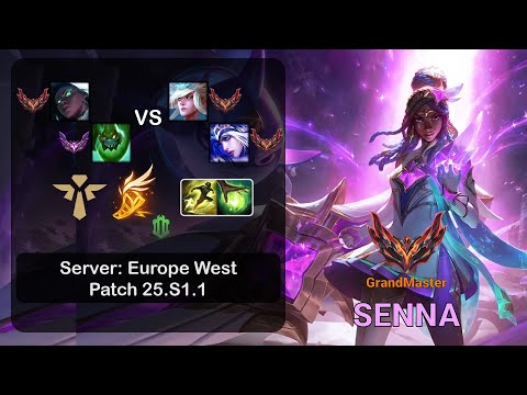 Senna Support + Zac vs Janna + Ashe - EUW GrandMaster - Patch 25.S1.1