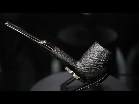 Savinelli Punto Oro Sandblasted 114 KS Estate Pipe Gold Dot Shell Briar