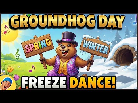 🟤  Groundhog Day Freeze Dance 🟤 Brain Break 🟤 Just Dance 🟤 Groundhog Day Brain Break